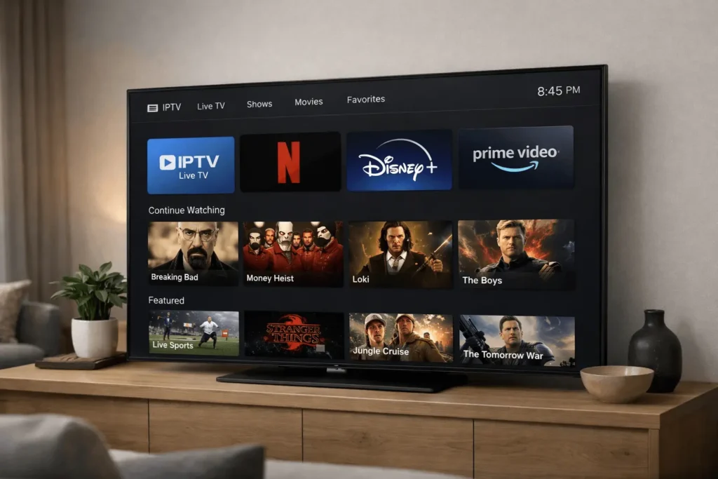 interface IPTV streaming