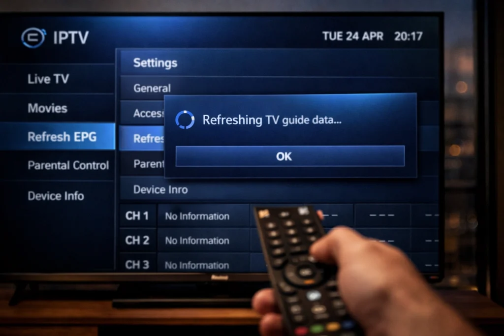 guide TV IPTV ne charge pas

